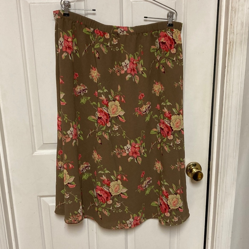 Floral Brown Skirt large